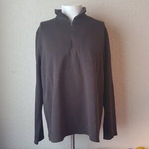 2006 Banana Republic 100% Cotton Mens XL 1/4 Zip Ribbed Pullover Sweater